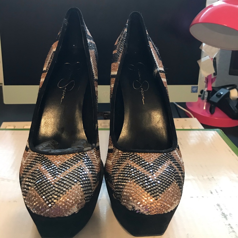 Sequined heels